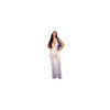 Robe bodystocking blanche sans couture avec motif de dentelle personnalisé et motifs en résille 